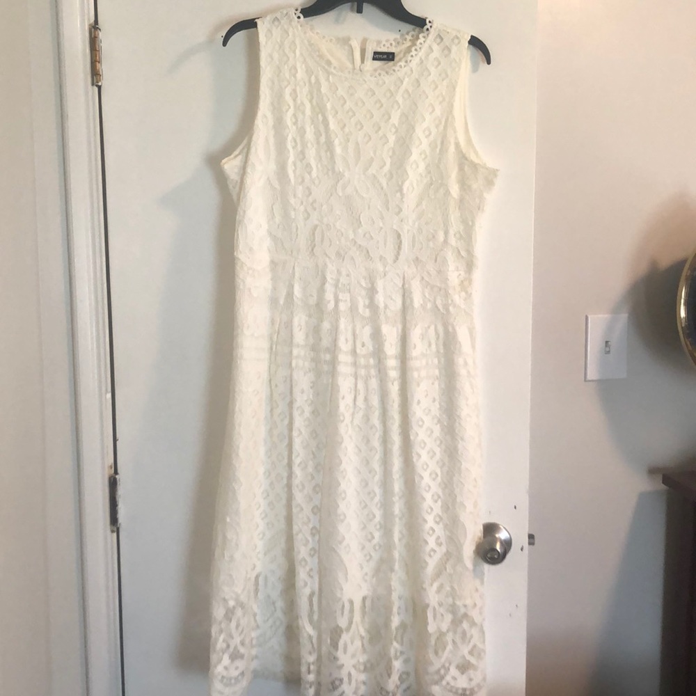 Sleeveless White Dress